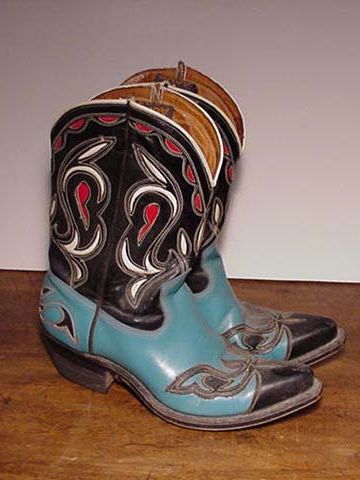 Vintage Turquoise Cowboy Boots