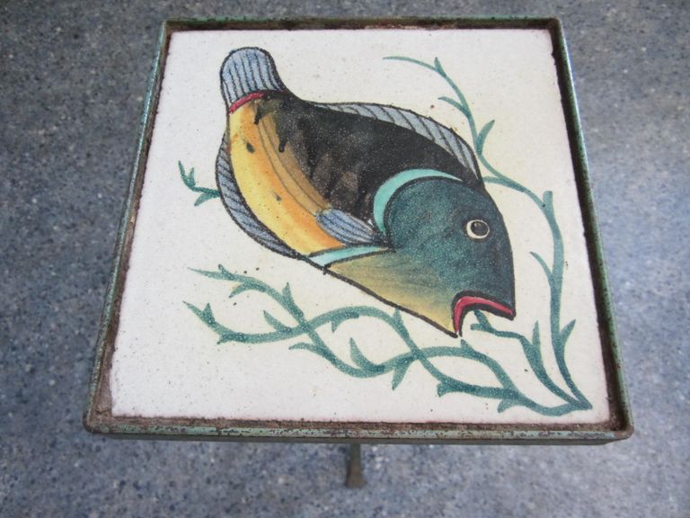 Fish Tile Plant Stand