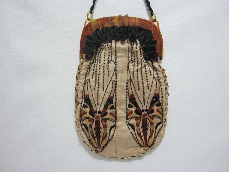 Arts & Crafts Era Moth Motif Purse