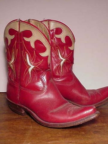 Vintage Red Cowboy Boots